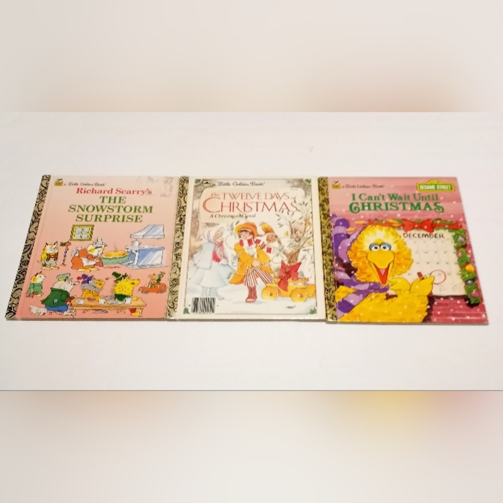 Golden Books (Lot Of 3) Christmas Winter Theme